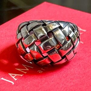 James Avery Retired Woven Basketweave Dome ring